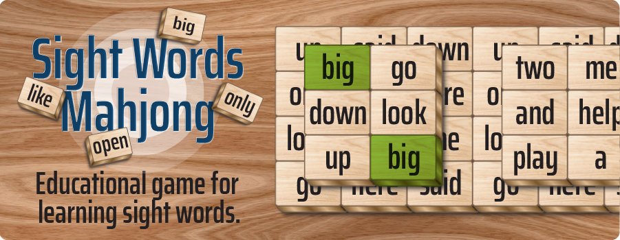 Sight Words Mahjong Educational Game