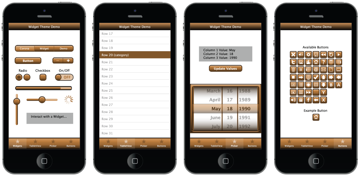 widget theme 1 brown