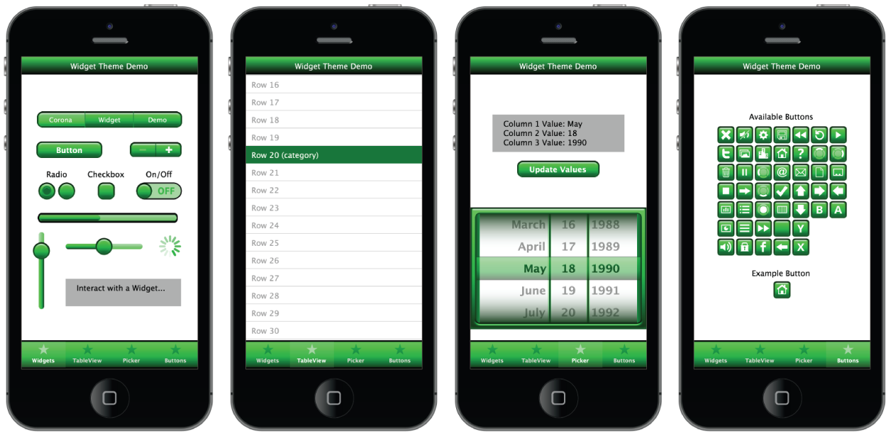 widget theme 1 green