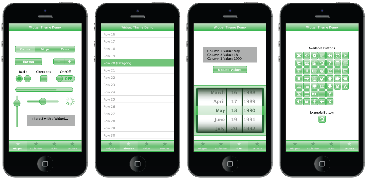 widget theme 2 green
