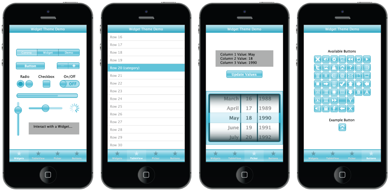widget theme 2 light blue